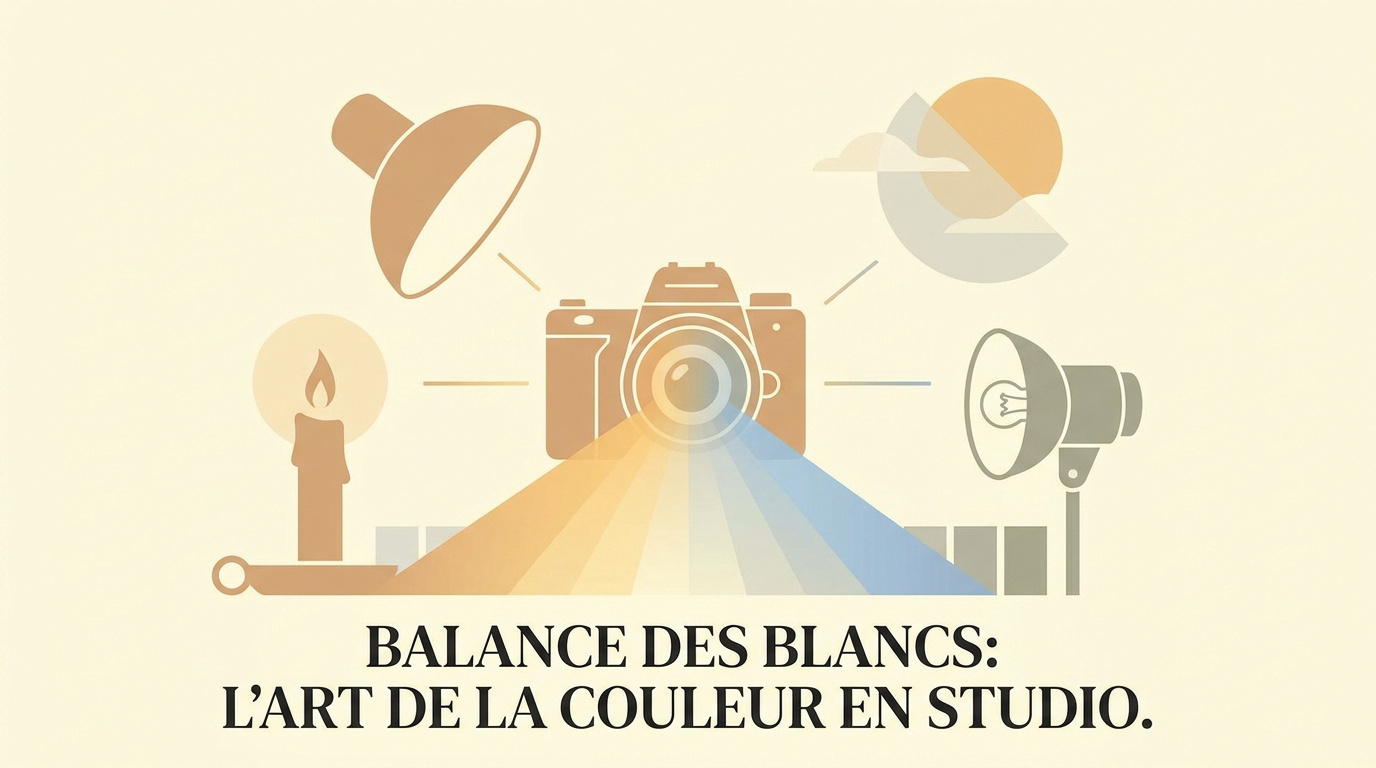 Réglage de la balance des blancs en studio pour une séance photo nouveau-né