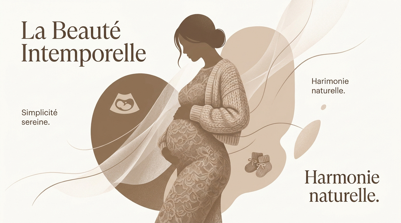 Future maman posant avec élégance mettant en valeur son ventre rond en studio