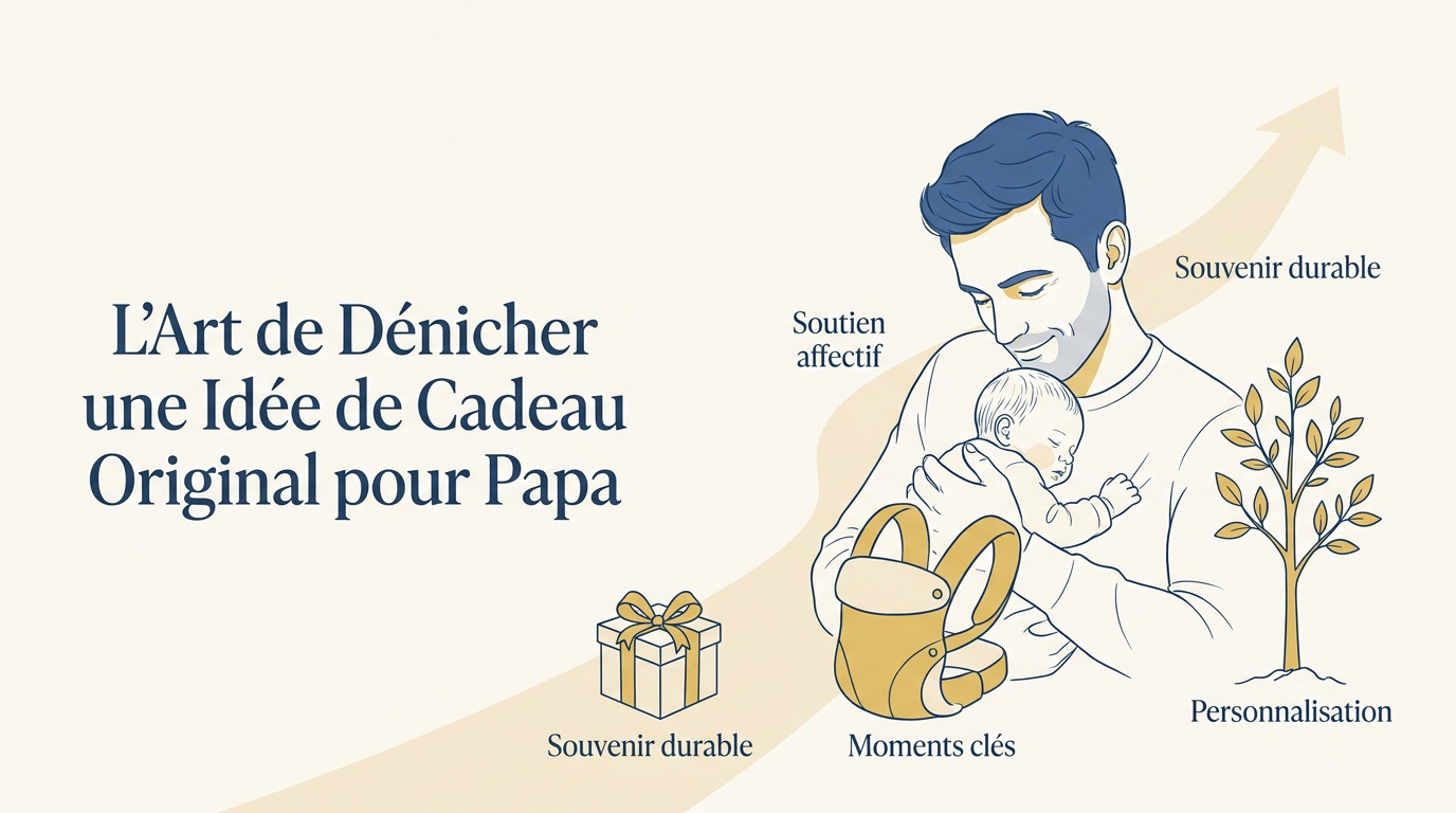 Sélection d'idées cadeaux originales pour un nouveau papa dans un studio photo