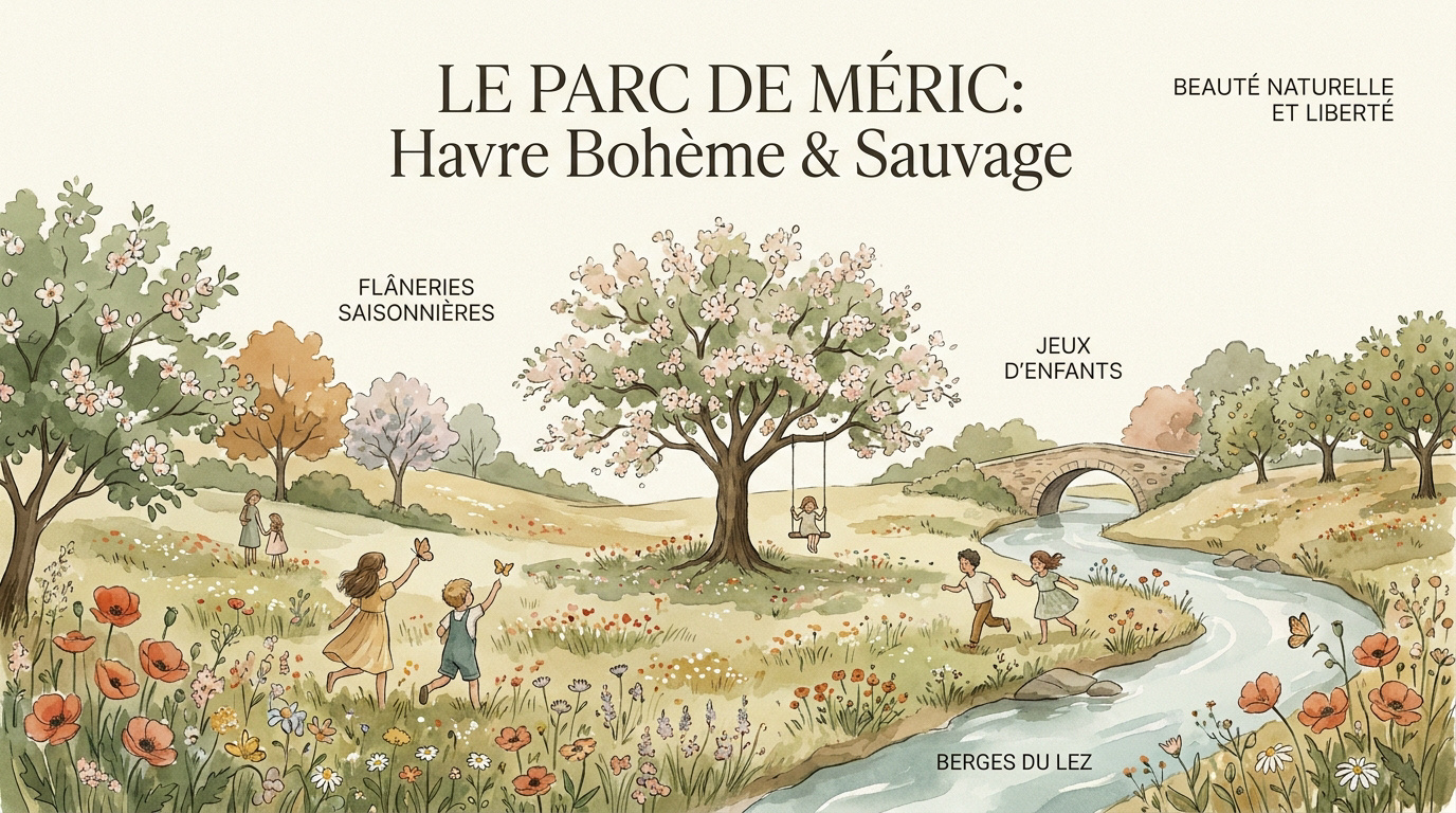 Séance photo de famille dans la prairie fleurie du parc de Méric à Montpellier